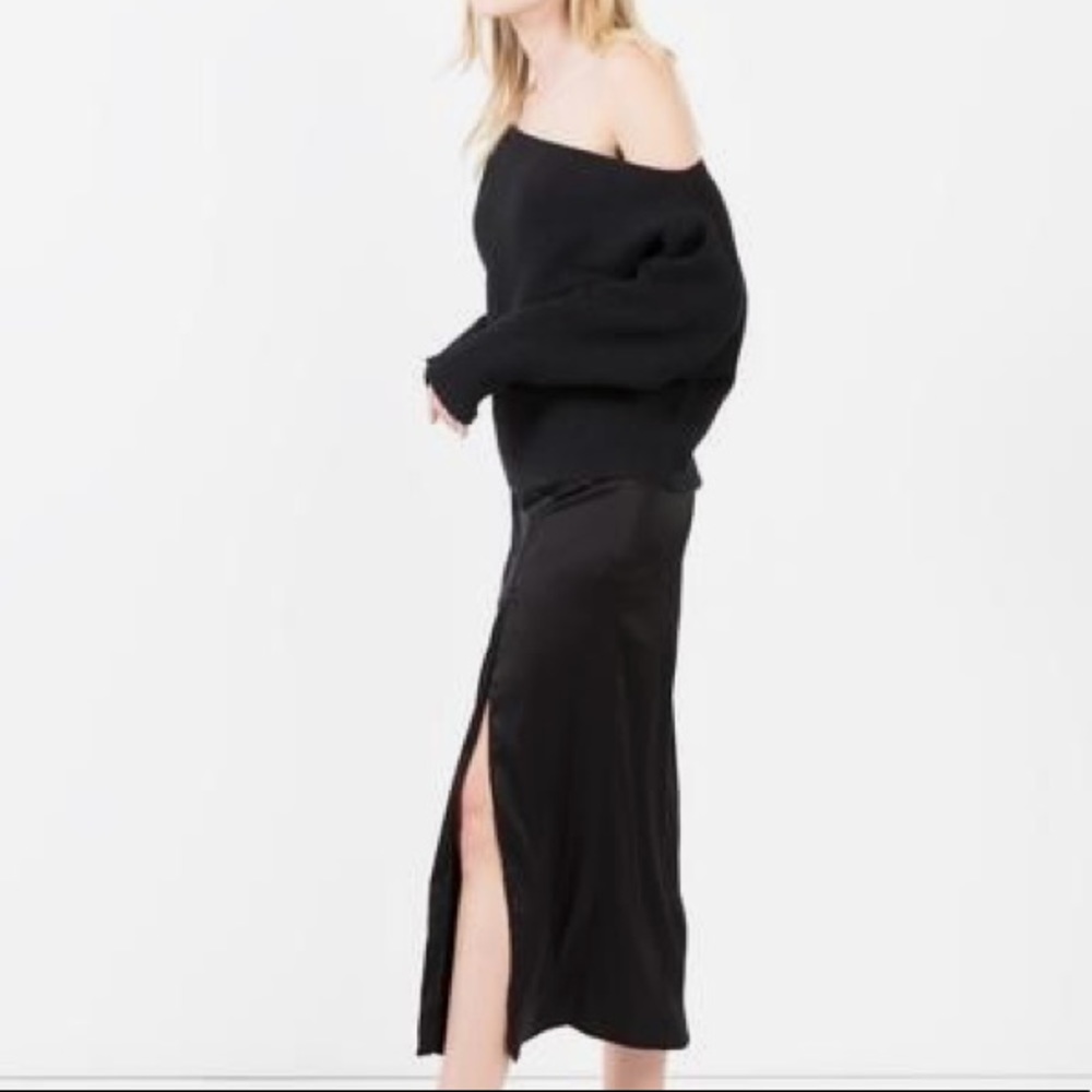 Modern citizen black off shoulder cropped sweater